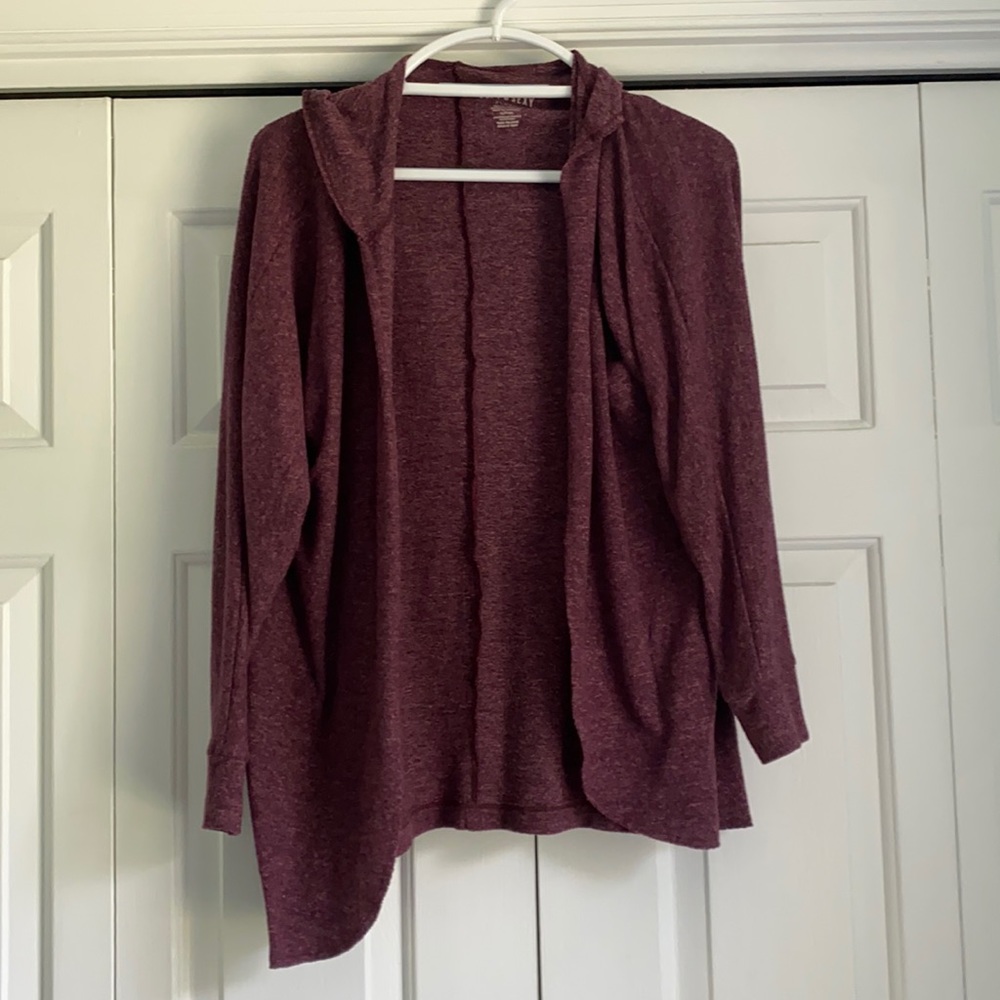 American Eagle Maroon Hooded Sweater